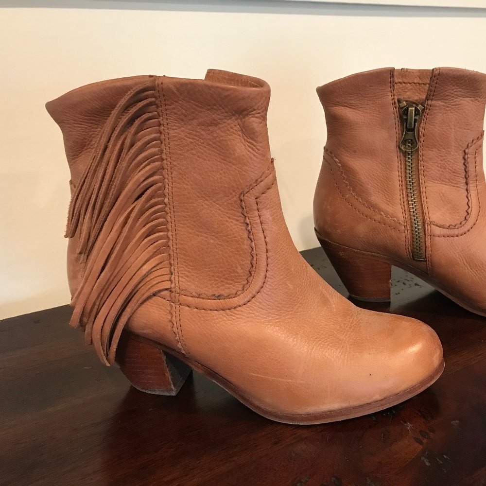 Sam Edelman Fringe Leather Ankle Bootie